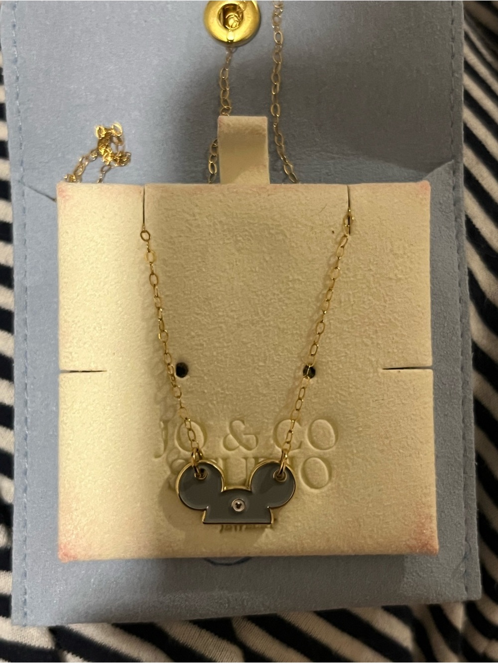 Jo & Company Disney Inspired Mickey Mouse Park Hat Necklace - Blue